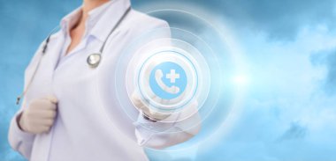 Doktor arama düğmesini ambulans aldığı tıklamaları .