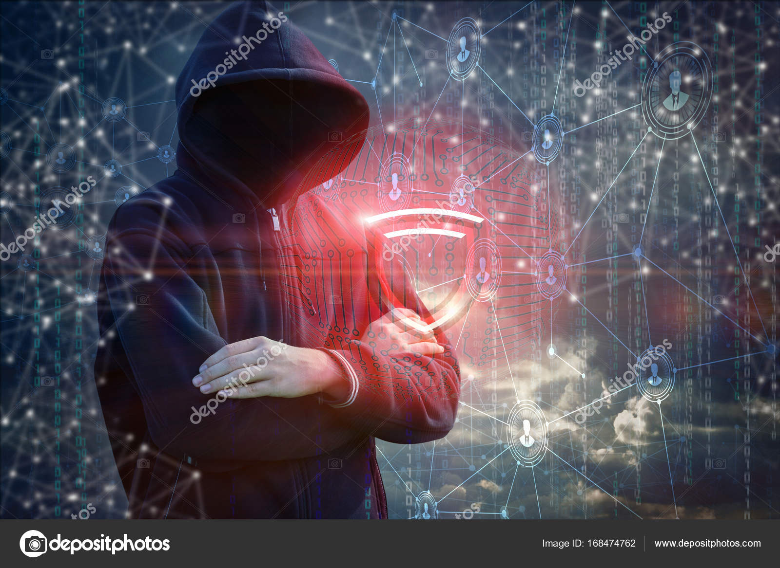 Electronic protection. Misite. Electronic protection. фон технологии. электротехника будущего.