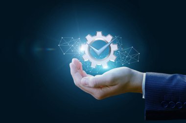 Elinde bir iş aferin sembolü.