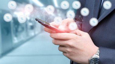 Simgeler mobil sinek yüzde