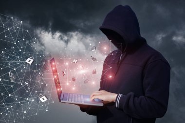 Saldırganın korumalı kilitleri ağ nüfuz dener.