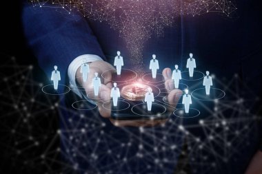 Telefondaki bir iş ağının parçası olarak Bitcoin