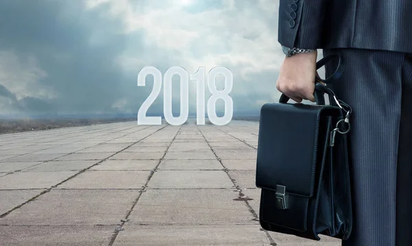 Novo caminho 2018 no negócio . — Fotografia de Stock