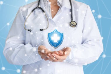 Doktor sağlığının korunması sembolü gösterir .
