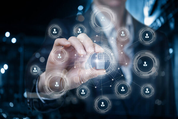 Concept of securing communication on business networks.