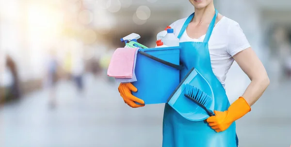 Schoonmaken van concepten en huishoudelijk werk. — Stockfoto