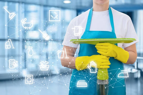 Concept rendering of cleaning services . — Stock Photo, Image