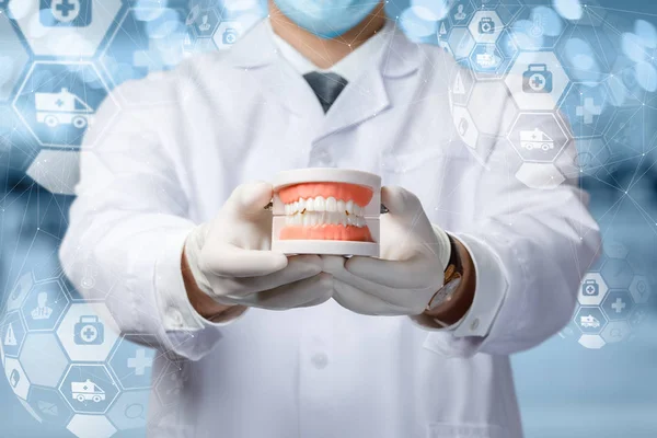 El concepto de servicios de prótesis dentales . —  Fotos de Stock
