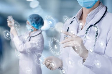 Hastanede tıbbi hizmetlerin sağlanması kavramı.