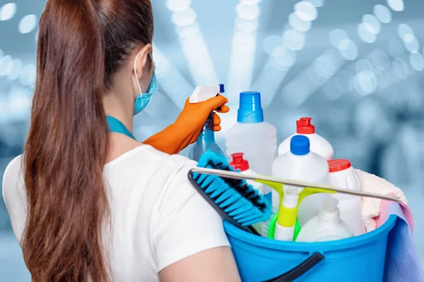 The concept of a disinfection and cleaning service.