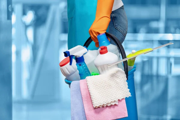 The concept of cleaning the premises and providing home services.