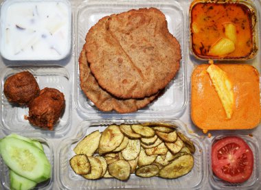 Hint Oruç Mutfağı Thali 'nin dini öğünleri.