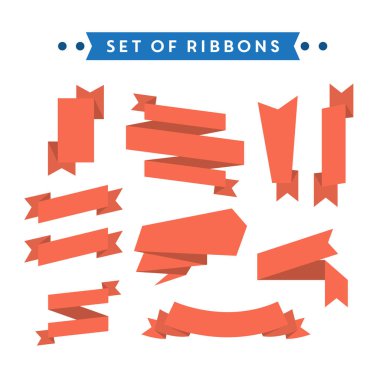 Düz stil şerit koleksiyonu