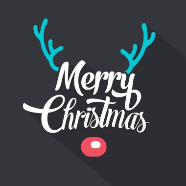 tebrik Noel kartı ile metin, vektör, illüstrasyon 