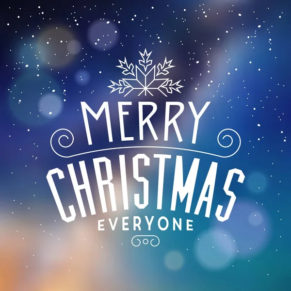 Ευχετήρια Χριστουγεννιάτικη Κάρτα Κείμενο Φωτεινό Φόντο Διάνυσμα Εικονογράφηση — Διανυσματικό Αρχείο
