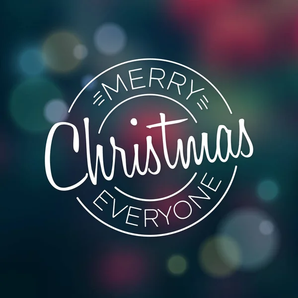 Karácsonyi Kártya Üdvözlő Szöveg Vektor Ábra — Stock Vector
