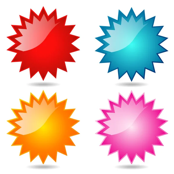 Illustration vectorielle icône brillant et brillant sphérique radiale — Image vectorielle