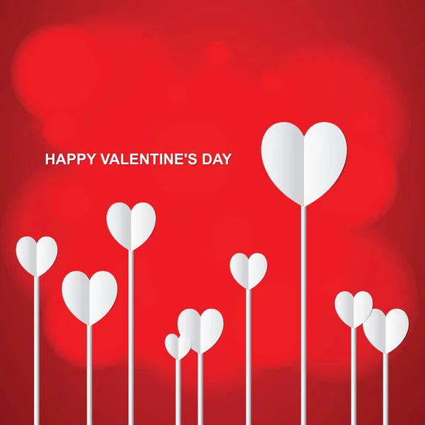 Valentinstag Herz auf rotem Hintergrund. — Stockvektor