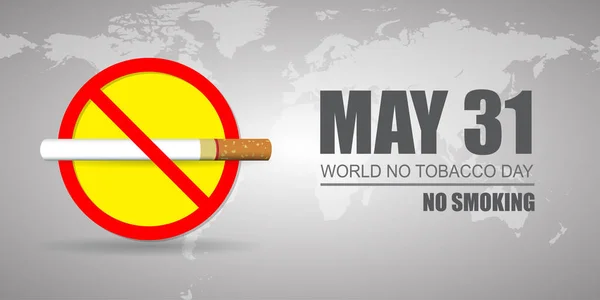 World No tobacco day May 31 — Stock Vector