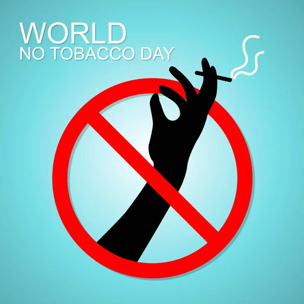 Κόσμο καμία ημέρα κατά του καπνίσματος 31 Μαίου — Διανυσματικό Αρχείο