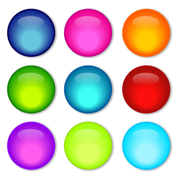 Vector illustration of coloured glossy and shiny network sphere icon.