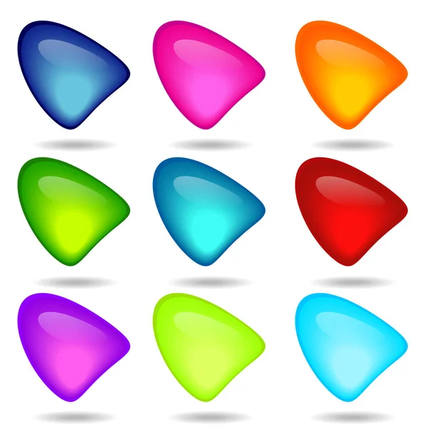 Ilustração vetorial de rede colorida brilhante e brilhante Triângulo . — Vetor de Stock