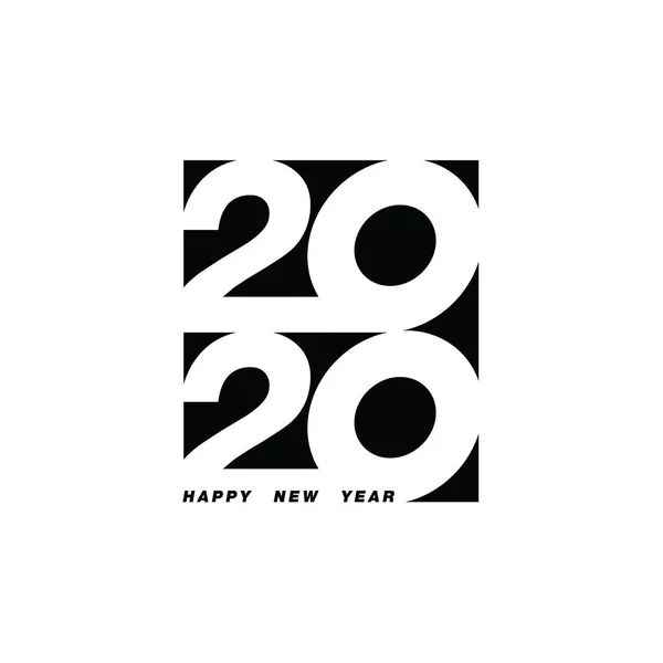 Felice anno nuovo 2020 Text Design. Eps vettoriale 10 — Vettoriale Stock