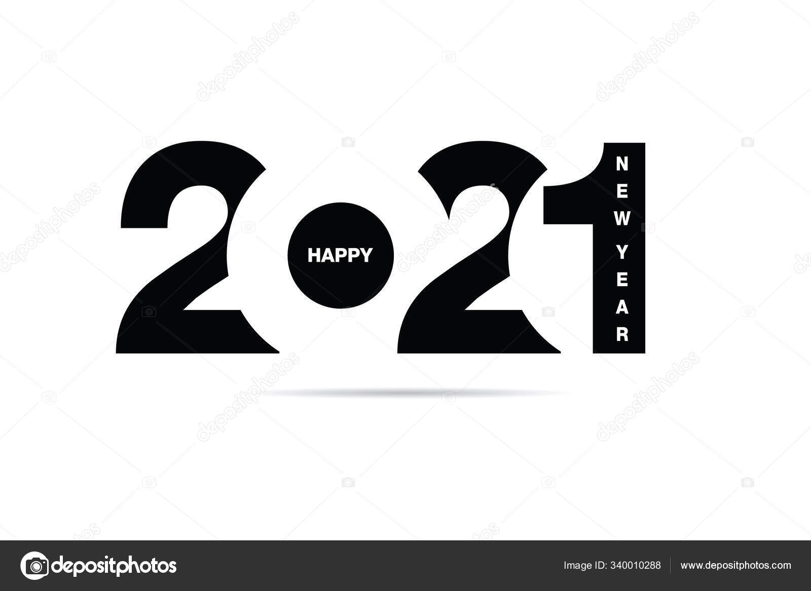 Happy New Year 2021 Text Design Vector Eps 10 Stock Vector Royalty Free Vector Image By C Jirawat 340010288