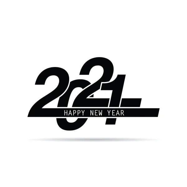 Felice anno nuovo 2021 Text Design. Eps vettoriale 10 — Vettoriale Stock