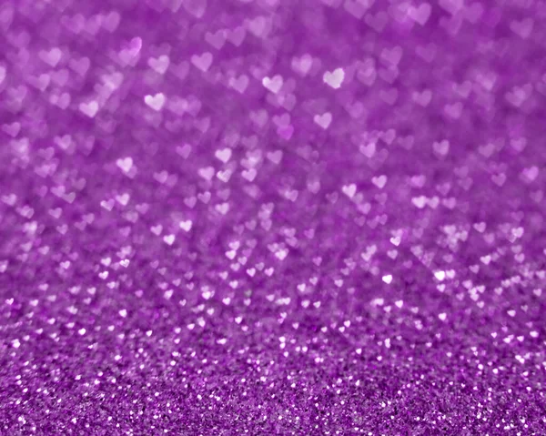 Glow Lilac Lights Beautiful Heart Shaped Bokeh Blurred Sharp Background — Stock Photo, Image