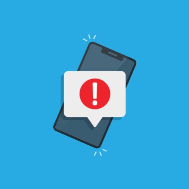 Akıllı telefon ekranında bir hata bildirimi.