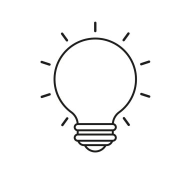 Ampul hattı simgesi tasarım şablonu.