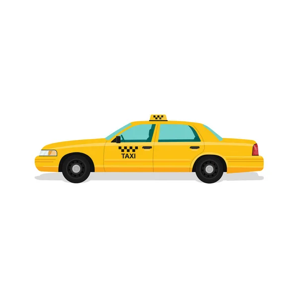 Taxi žluté auto taxi. — Stockový vektor