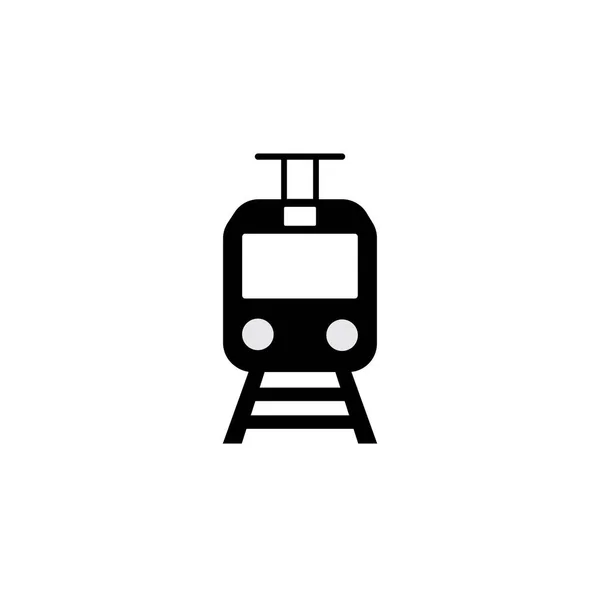 Icona Del Tram Illustrazione Vettoriale Stile Piatto Isolato Sfondo Bianco — Vettoriale Stock