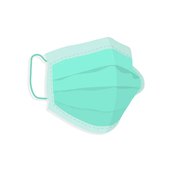 Medical Mask Flat Style Respiratory Medical Respiratory Mask Epidemic Protection — Stock Vector