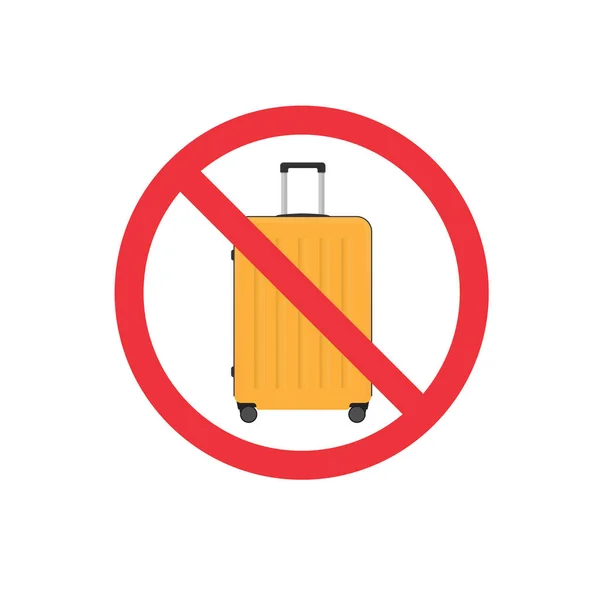 Zakaz Podróżowania Czerwony Bagaż Rejestrowany Niebezpieczeństwo Związane Koronawirusem Zagrożenie Dla — Wektor stockowy