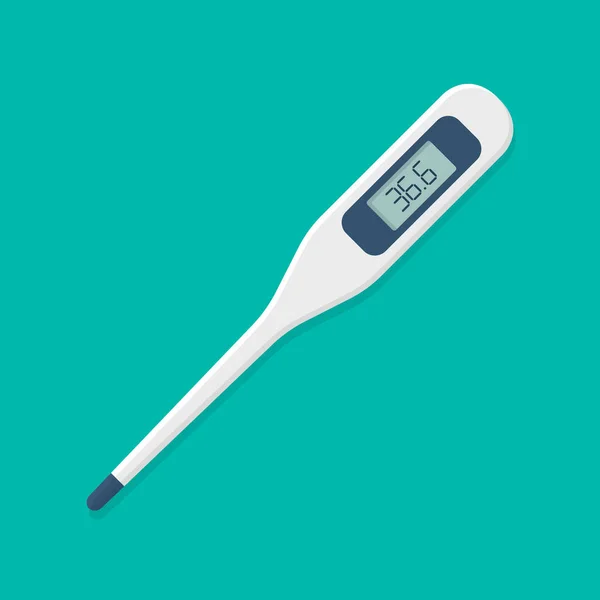 Digitales Thermometer Medizinthermometer Konzept Der Temperaturmessung Vektorillustration — Stockvektor