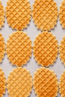 Şablon. Waffle. Viyana Waffle 'ı ışıkta