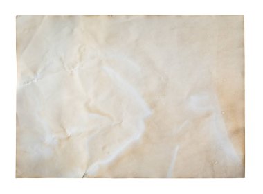 eski kağıt üzerinde kırpma yoluyla izole beyaz.