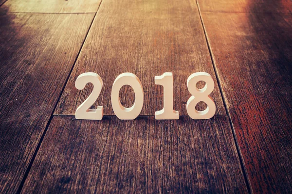 Ahşap numaraları numarası 2018, yeni yıl 2018 için şekillendirme