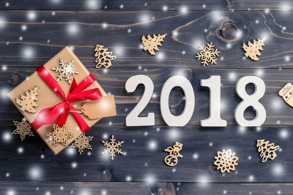 Ahşap numaraları numarası 2018, r yeni yıl 2018 için şekillendirme