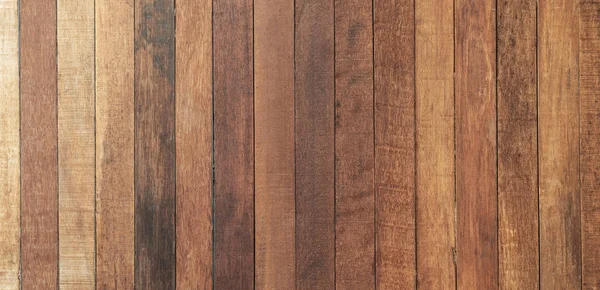 Panorama da textura de madeira rústica envelhecida marrom velha - backgrou de madeira — Fotografia de Stock