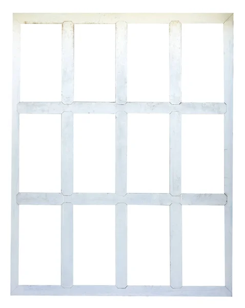 White wood window frame isolated on white background — Stock Photo, Image