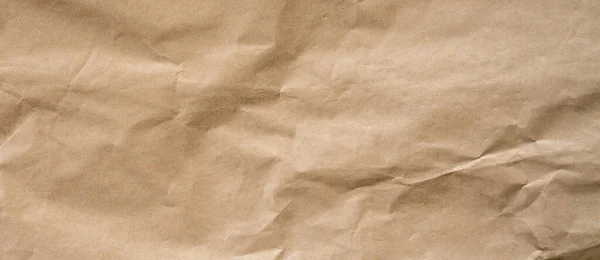 Pognieciony Brązowy Papier Tło Tekstura Miejsca Kopiowania — Zdjęcie stockowe