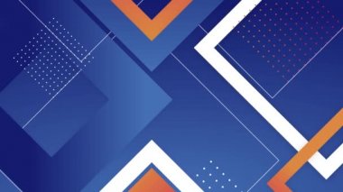 Geometrik şekilli mavi arkaplan, 4k, döngü