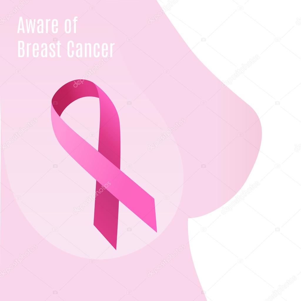 Silhouette Of Topless Woman Breast With Pink Breast Cancer Awareness Ribbon Health Care And Medicine Concept Vector Stock Vector C Tabitazn 126381382