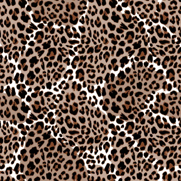 Leopard oder Jaguar nahtlose Muster. modernes Tierfelldesign. Vektor Illustration Hintergrund — Stockvektor