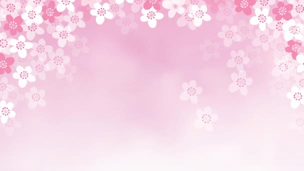 Animation 2D de fleurs de cerisier en chute libre. Printemps, concept de Pâques. Des séquences HD bouclables .