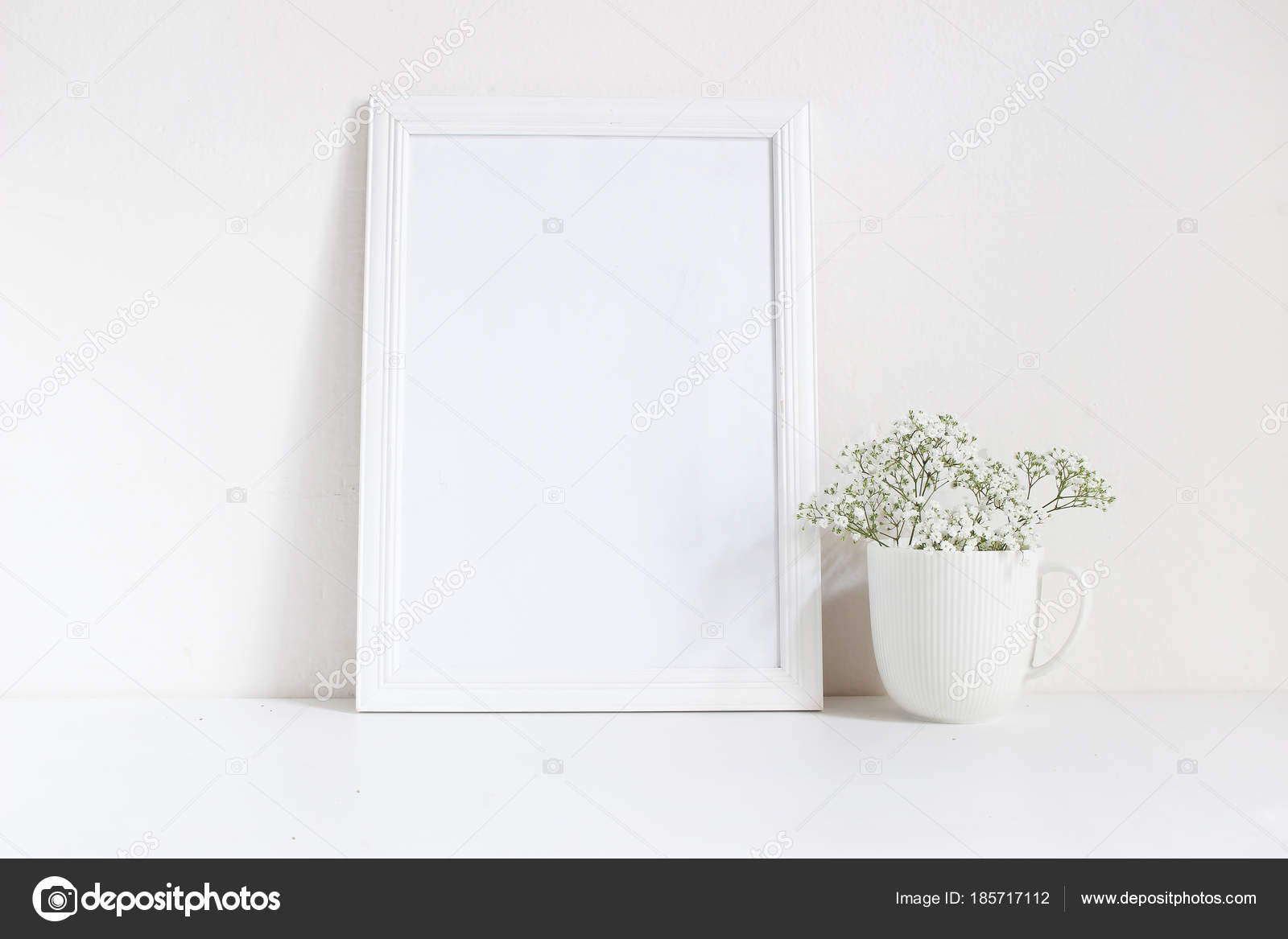Download White Blank Wooden Frame Mockup With Baby Breath Gypsophila Flowers In Porcelain Mug On The Table Poster Product Design Styled Stock Feminine Photography Home Decor Stock Photo C Tabitazn 185717112 Yellowimages Mockups