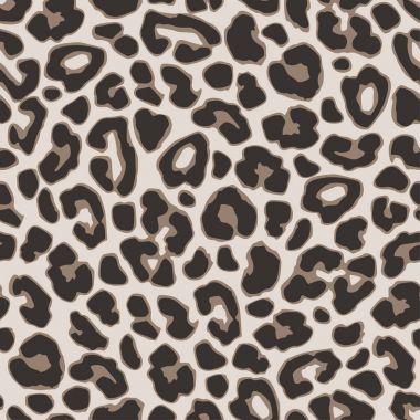 Kahverengi leopar veya jaguar seamless modeli. Modern hayvan kumaş tasarım. Vektör çizim arka plan.